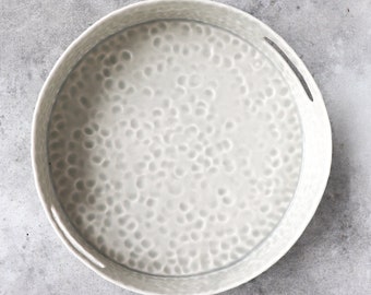 Pinched Serving Tray with Handles - Seafoam