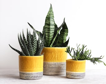 Pinched Planter with Stripes - Daybreak - Ready to Ship