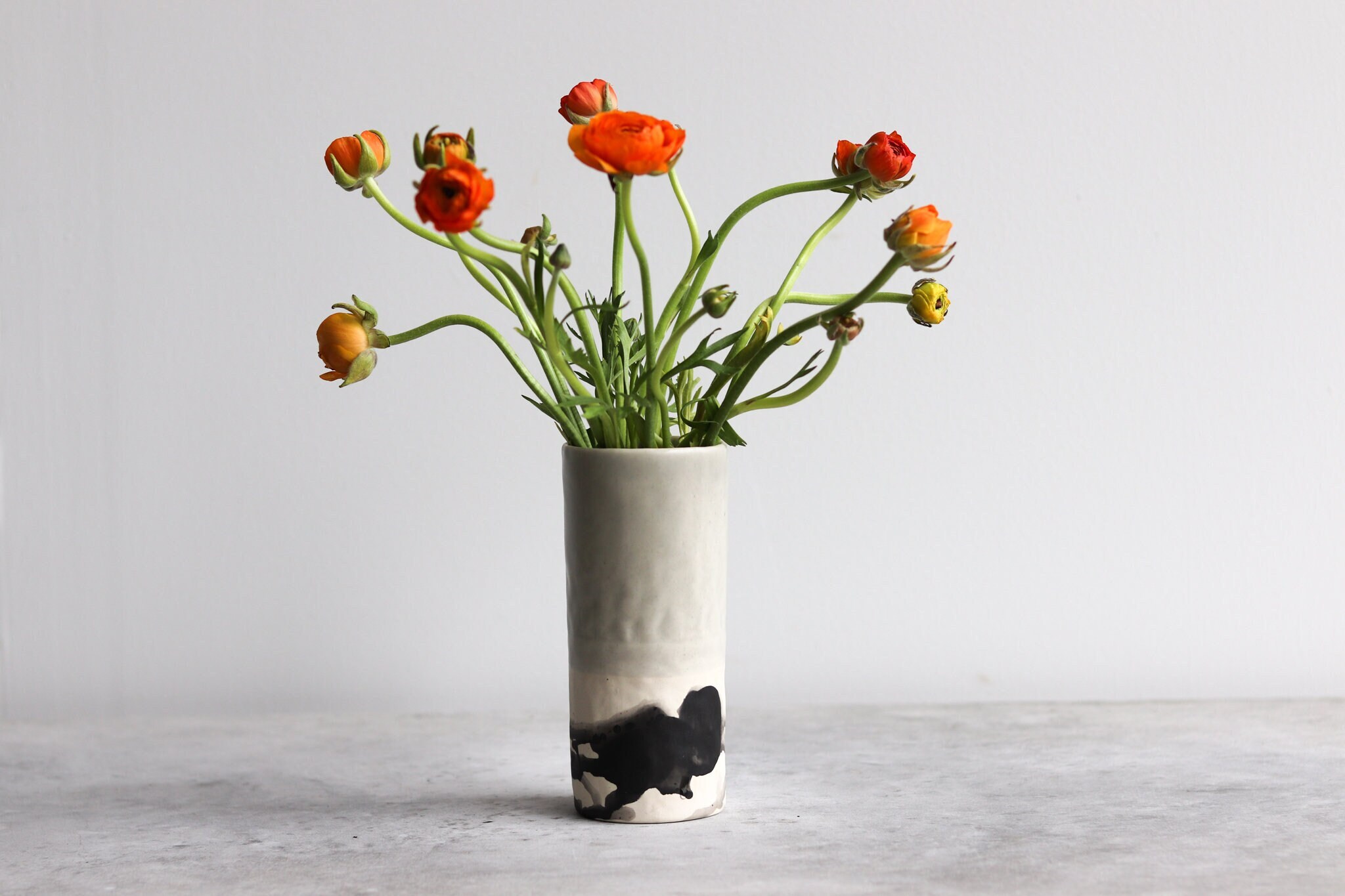 Vase à Éclaboussures Pincées - Mousse de Mer