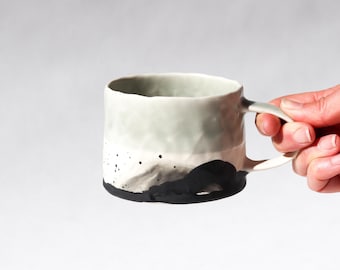 Pinched Splatter Mug - Seafoam