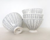 Reserved for Christina & Rodrigo: Herringbone Patterned Bowl - Made to Order