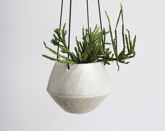 Pinched Hanging Planter - Seafoam - Ready to Ship