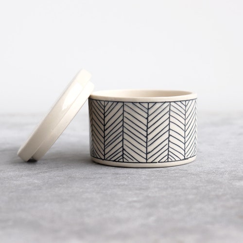 Herringbone shops Salt + Pepper Cellar Set