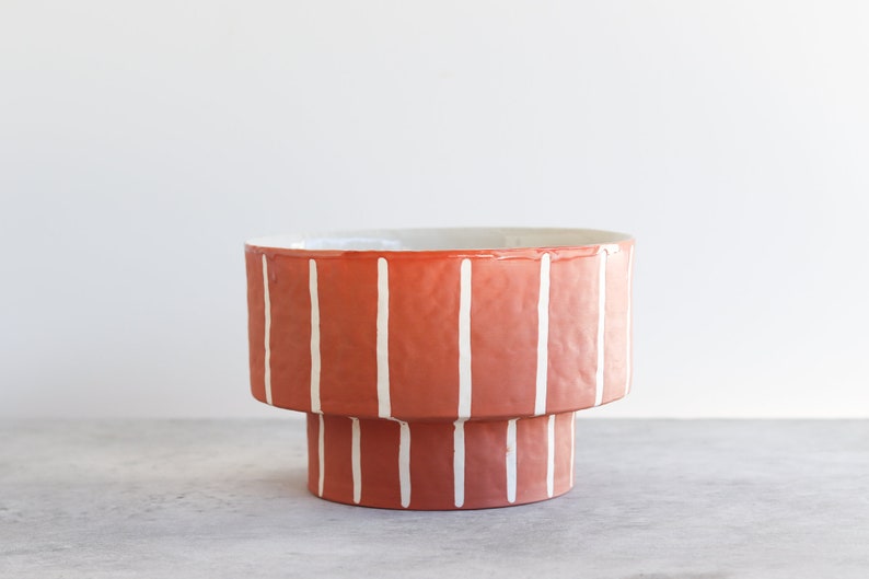 Rust Pinstripe Planter