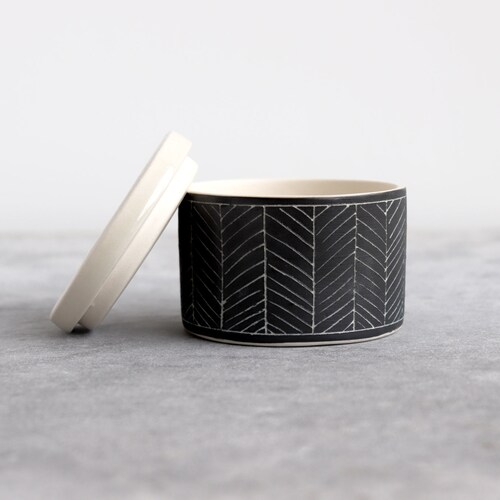 Herringbone shops Salt + Pepper Cellar Set