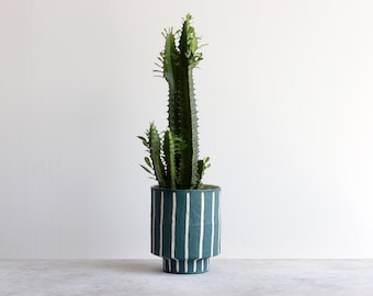 Pinstripe Planter - Swell - Ready to Ship