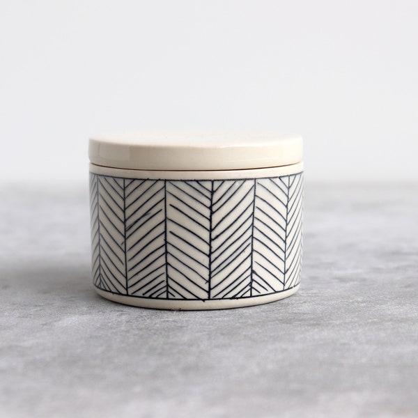 Salière à chevrons - Blanc