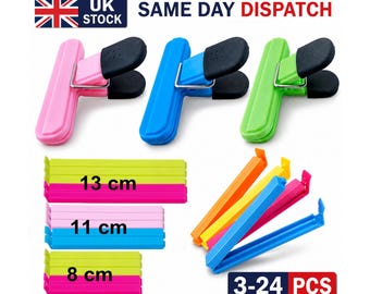 Food Bags Clips for Food Storage by Magla – Reusable Kitchen Storage Accessories for Freezer Bags & Snacks, Strong-Grip Bag Sealer Clips