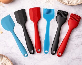 Silicone Spatula Cooking Scraper & Basting Food Brush, Pastry Baking Bakeware