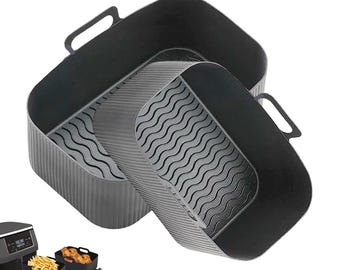 2Pcs Silicone Air Fryer Liner for Ninja AF300/AF400UK and other 7.6-9.5L Air Fryers