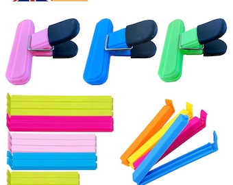 Food Bags Clips for Food Storage by Magla – Reusable Kitchen Storage Accessories for Freezer Bags & Snacks, Strong-Grip Bag Sealer Clips
