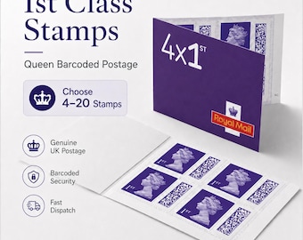 Royal Mail 1st Class Letter Stamps | 100% Authentic Stamps | 4-20 Stamps
