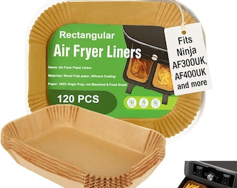 Air Fryer Paper Liners: Non-Stick Baking Parchment for Ninja AF300UK/AF400UK (120 PCS)