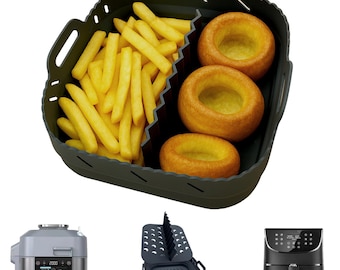 Air Fryer Silicone Liner with Divider: Ninja Speedi & Cosori Compatible
