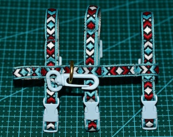 Arnés para mascotas pequeñas SILMEN con diseño de diamantes para hurones, conejos, cobayas, etc.