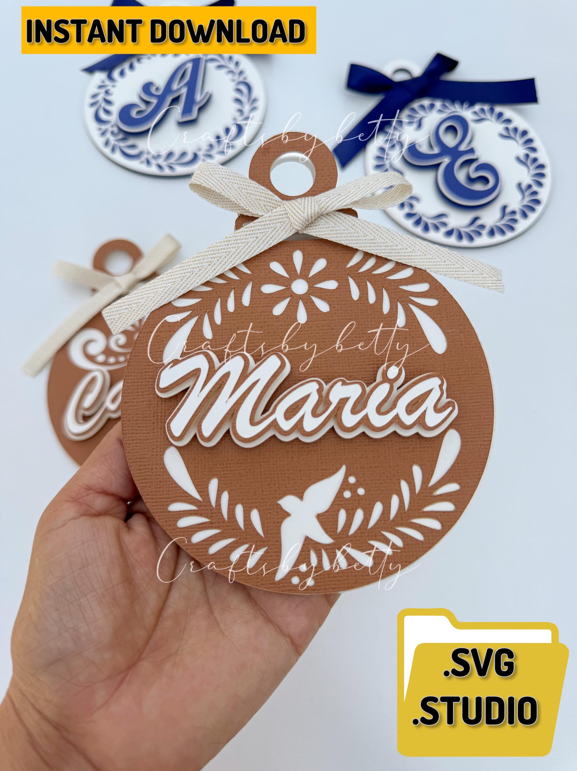 Talavera Ornament SVG Bundle,Mexican Barro Ornament SVG,Cricut Instant Download, Mexican Ornament,Christmas Ornament,Navidad,Silhouette