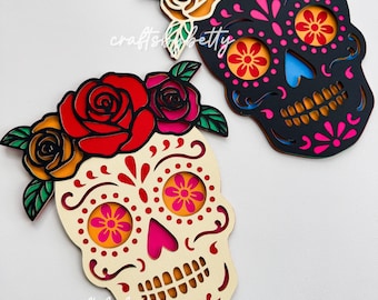 Sugar Skull SVG: Dia de Los Muertos Designs (Digital Files)