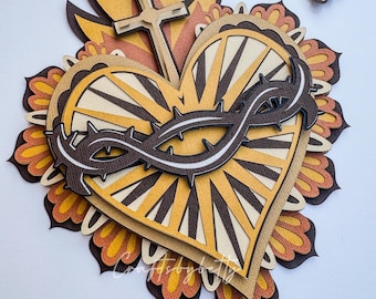 Sacred Heart SVG Files: Mexican Craft (Digital File)
