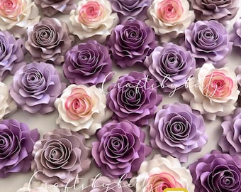Ruby Rose Template SVG: Paper Flower Shadowbox (Digital Download)