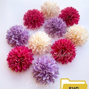 Carnation Template SVG,Flower Template SVG,Pink Rose Template, Shadowbox Paper Flower,Digital Flower Template,Flore de papel,Clavel molde