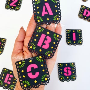 Papel Picado Alphabet SVG Bundle: Dia de Los Muertos Designs (digitala filer)