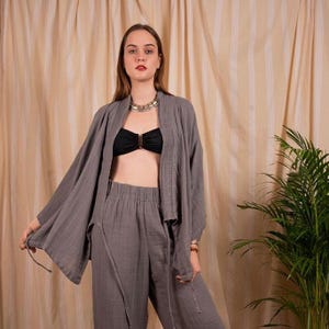 Kimono and Pants set, Sets For Women, Cotton set For women, Yoga Kimono Pants, Daily Clothing, Comfortable Clothing, Boho Set, gift for her