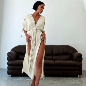 Long Summer Dress, Boho Dress, Wedding Dress, Goddess Dress, Bridesmaid  Dress, Slit Summer Dress, Beach Dress, Gift for her