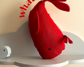 Baleine en peluche faite main : peluche douce - 14 couleurs