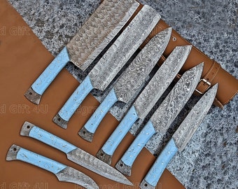 Chef Knives Set Personalized Kitchen Knives Set Cutlery Set Birthday gifts Unisex Personalized  Anniversary gifts Thanksgiving Gifts