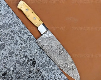 Handmade Chef Knife Personalized Gift Chef Knives With Sharp Edge Blade Groomsman Gifts Anniversary gifts Thanksgiving Gifts