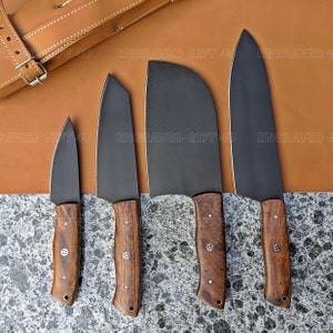 Handmade Knives Set, Kitchen Knives Set, Cutlery Knives Set, Personalized Knives Set, Engraved Knives, Gifting Knives Set, Customized Knives, Gift For Him, Men's Gifts, Christmas Gift, Thanksgiving Gifts, Wedding Gifts, Groomsmen Gift,Kitchen Dinning