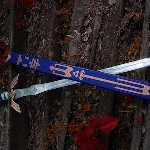 Zelda Skyward Sword: Hand-Forged Blue Master Sword with Scabbard