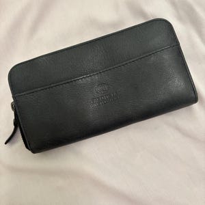 leather black wallet Fred De La Bretoniere