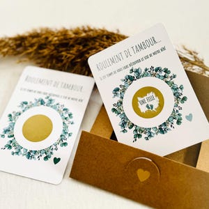 Lot de 2 Cartes à Gratter - Annonce Surprise du Sexe de Bébé | Fille ou Garçon ?