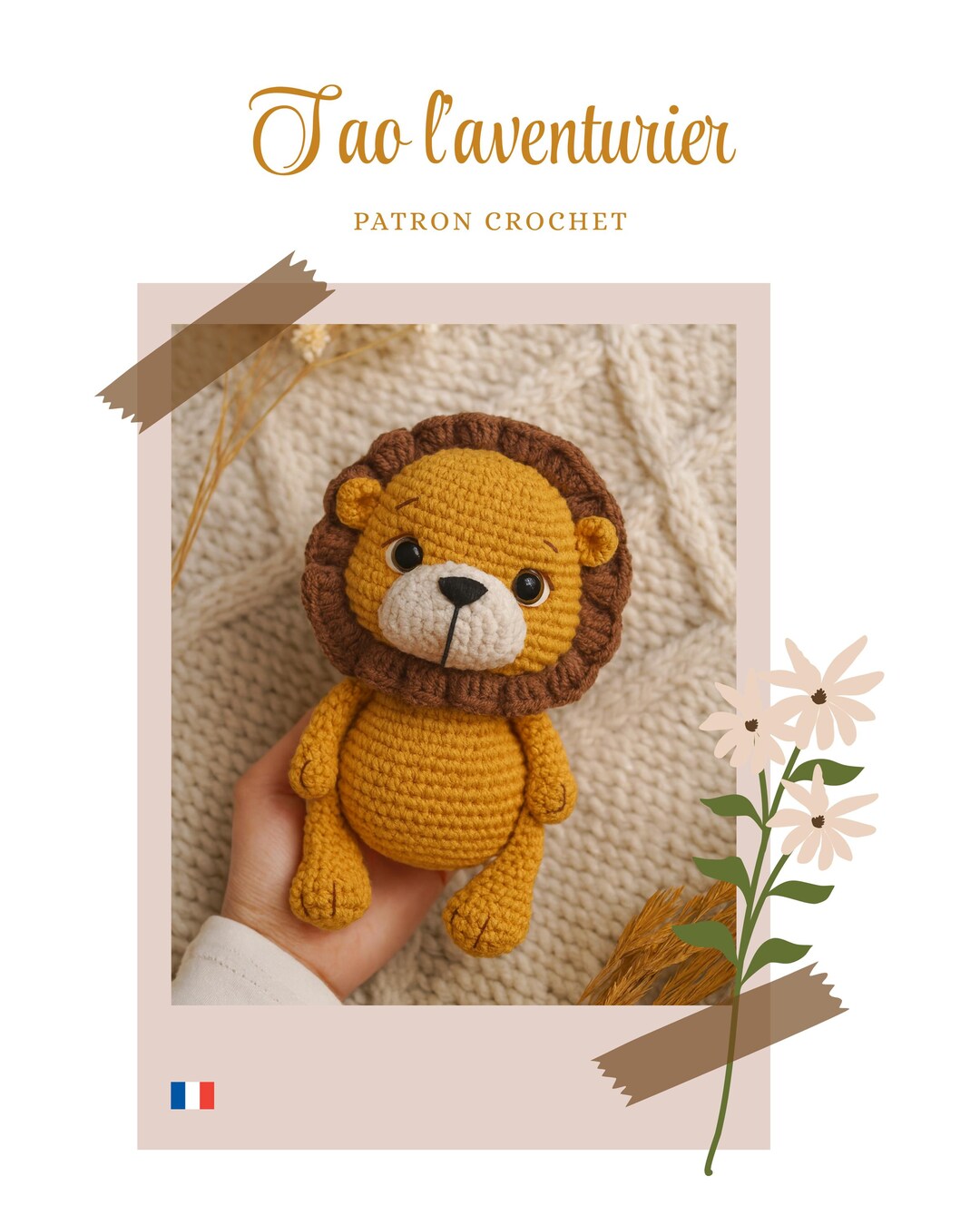 PDF Crochet Pattern – Tao the Adventurer | Amigurumi Lion ...