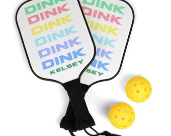 Personalized Name Dink Pickleball Set,Pickleball Set,Pickleball,Pickleball Gift Set,Custom Pickleball Paddle,Custom Gifts,Personalized Games