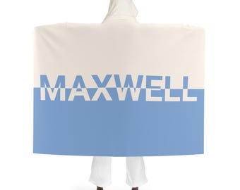 Personalized Name Hooded Sherpa Fleece Blanket Custom Cozy Blanket,Personalized Sherpa Throw,Monogrammed Blanket,Gift for Her, Gift for him