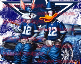 Ride or Die Cowboys Bugs and Daffy, Football PNG, Best Cowboys Download