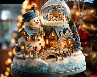 Kirkland Snow Globe Music Plays Here Comes Santa Claus 1980-1990's