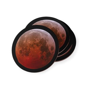 Blood Moon Lunar Eclipse Coaster Set