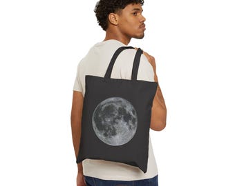 Lunar Cotton Canvas Tote Bag