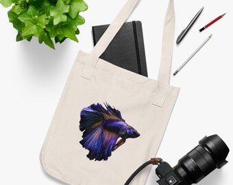 Betta Fish Organic Cotton Canvas Tote Bag
