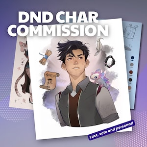 Dnd commission character | Layout | Sheet Dungeons and Dragons | Custom DnD-personage | personagecommissie | custom DnD portret | DnD comic