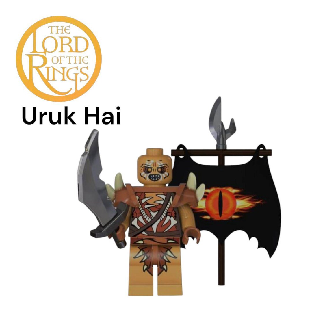 Uruk Hai Lord of the Rings Hobbit Custom Art Building Minifigures Moc ...