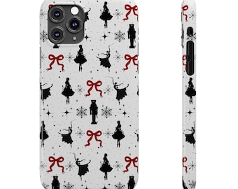 The Nutcracker Ballet Decorative Phone Case, Ballerina Balletcore Chistmas IPhone Case
