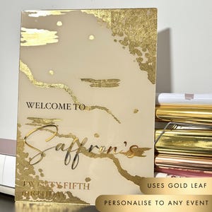 Acrylic Birthday Welcome Sign | Wedding Welcome Sign | Baby Shower Sign | Anniversary Sign | Party Welcome Sign
