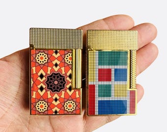 Mosaic Lighter | Pure Copper Lighter | Double Flame Lighter |  Windproof Lighters | Luxury Lighter | Gift for Men.