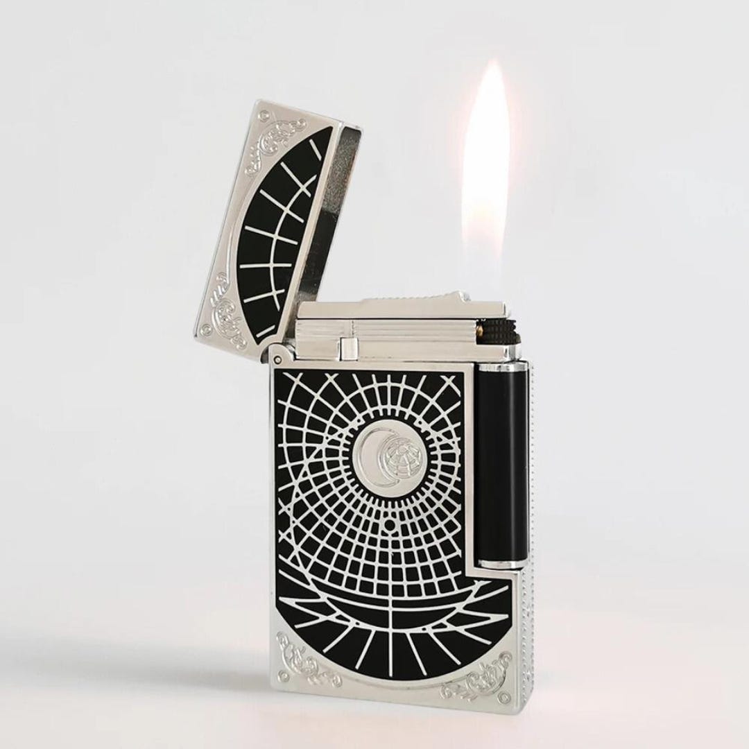 Premium Shoot Moon Luxury Lighter | Gold Brass Lighter | Flame Lighter ...
