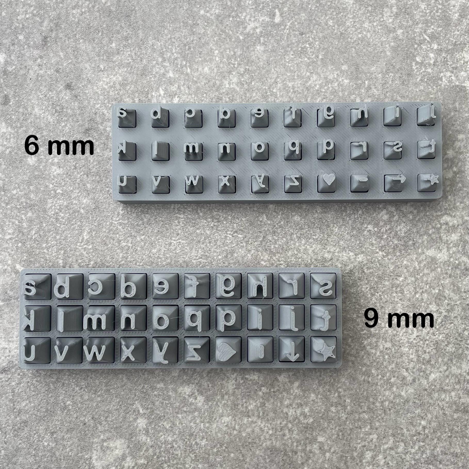 Alfabet kleistempelset, keramisch gereedschap, kleistempelset, 3D