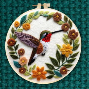 DIY Needle Felting Kit. Beginner Craft Sets for Adults. Christmas Wool Painting Kit With Instructions.